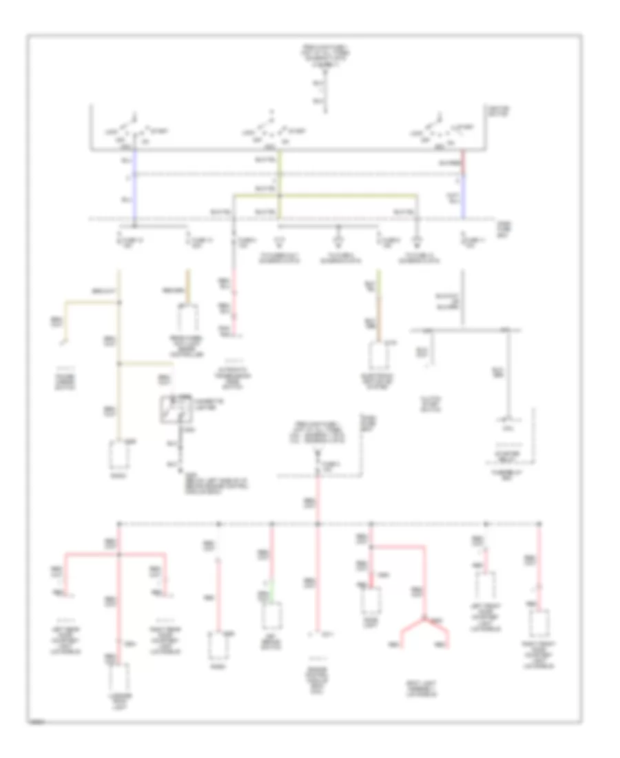 Power Distribution Wiring Diagram, Early Production (4 of 6) for Isuzu Rodeo LS 1995