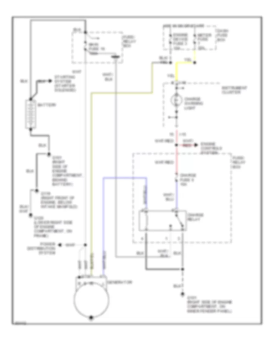 2.6L, Charging Wiring Diagram, Late Production for Isuzu Rodeo LS 1995