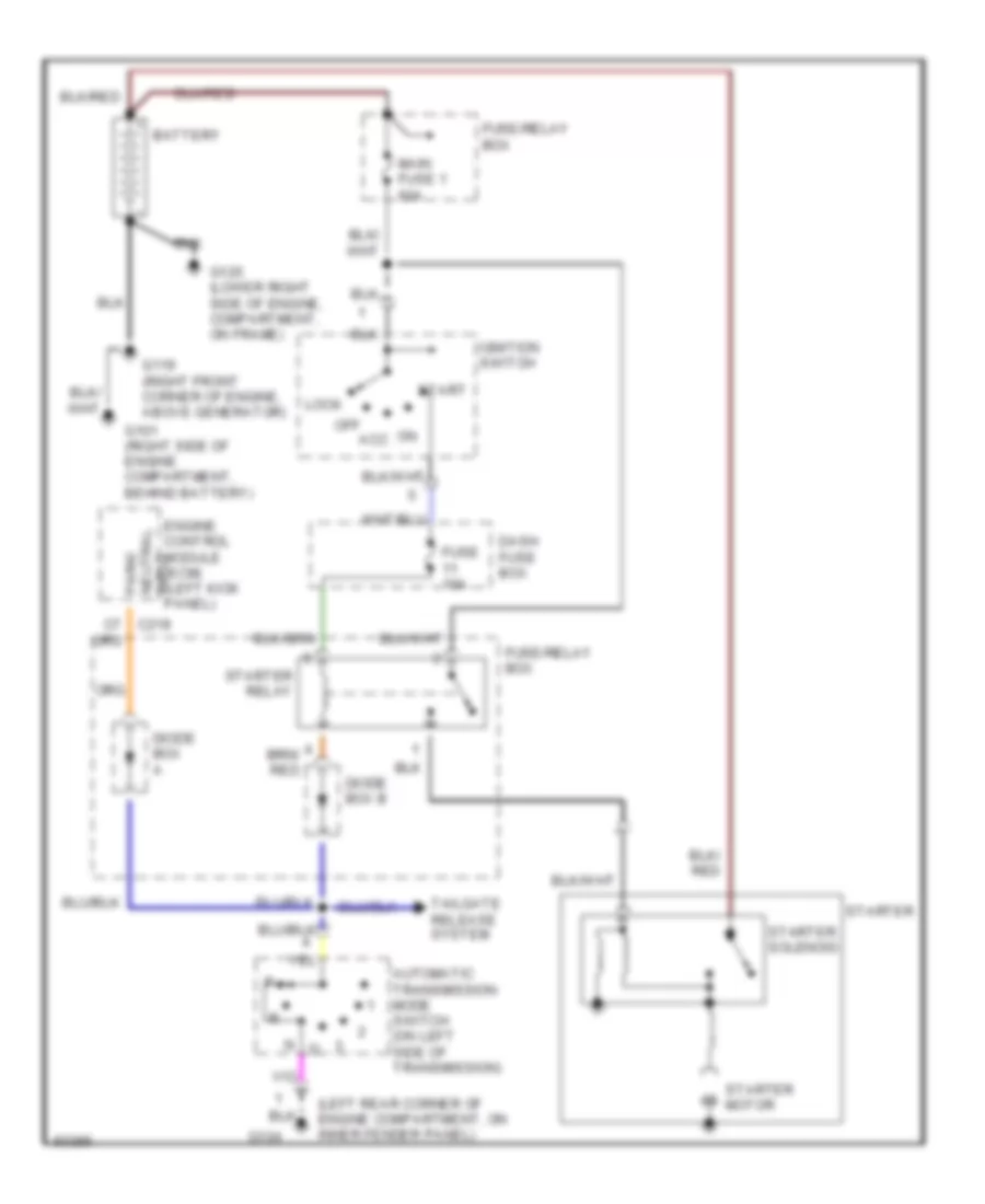 3 2L Starting Wiring Diagram A T Early Production for Isuzu Rodeo LS 1995