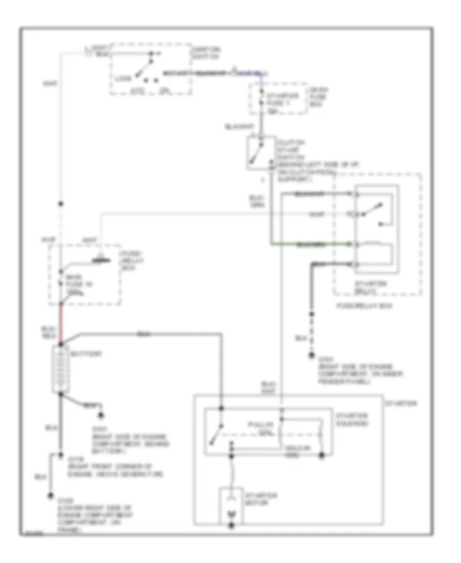 3 2L Starting Wiring Diagram M T Late Production for Isuzu Rodeo LS 1995