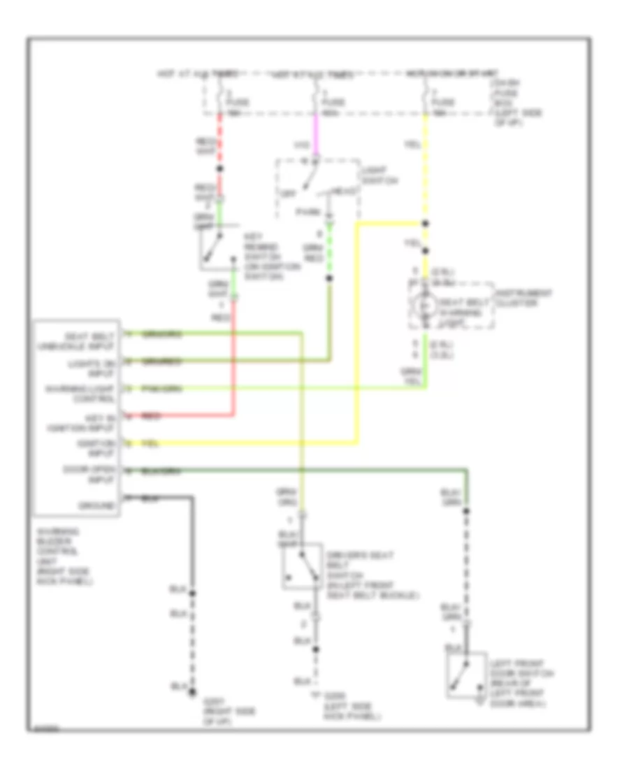 Warning System Wiring Diagrams Early Production for Isuzu Rodeo LS 1995