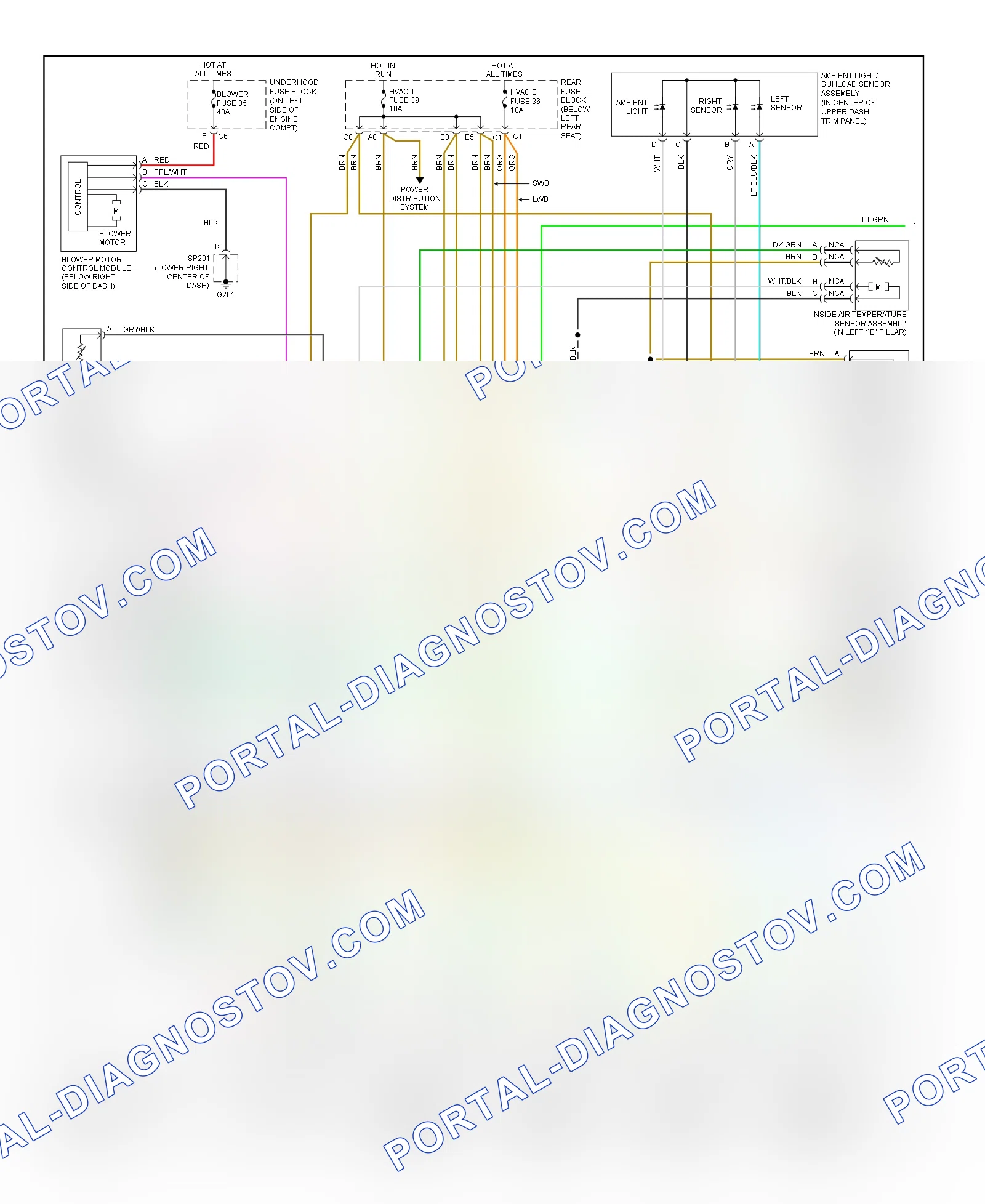 Automatic A C Wiring Diagram 1 of 3 for Isuzu Ascender LS 2005