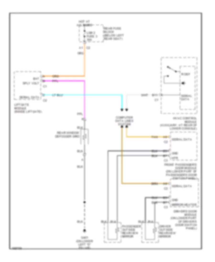 Defoggers Wiring Diagram for Isuzu Ascender LS 2005