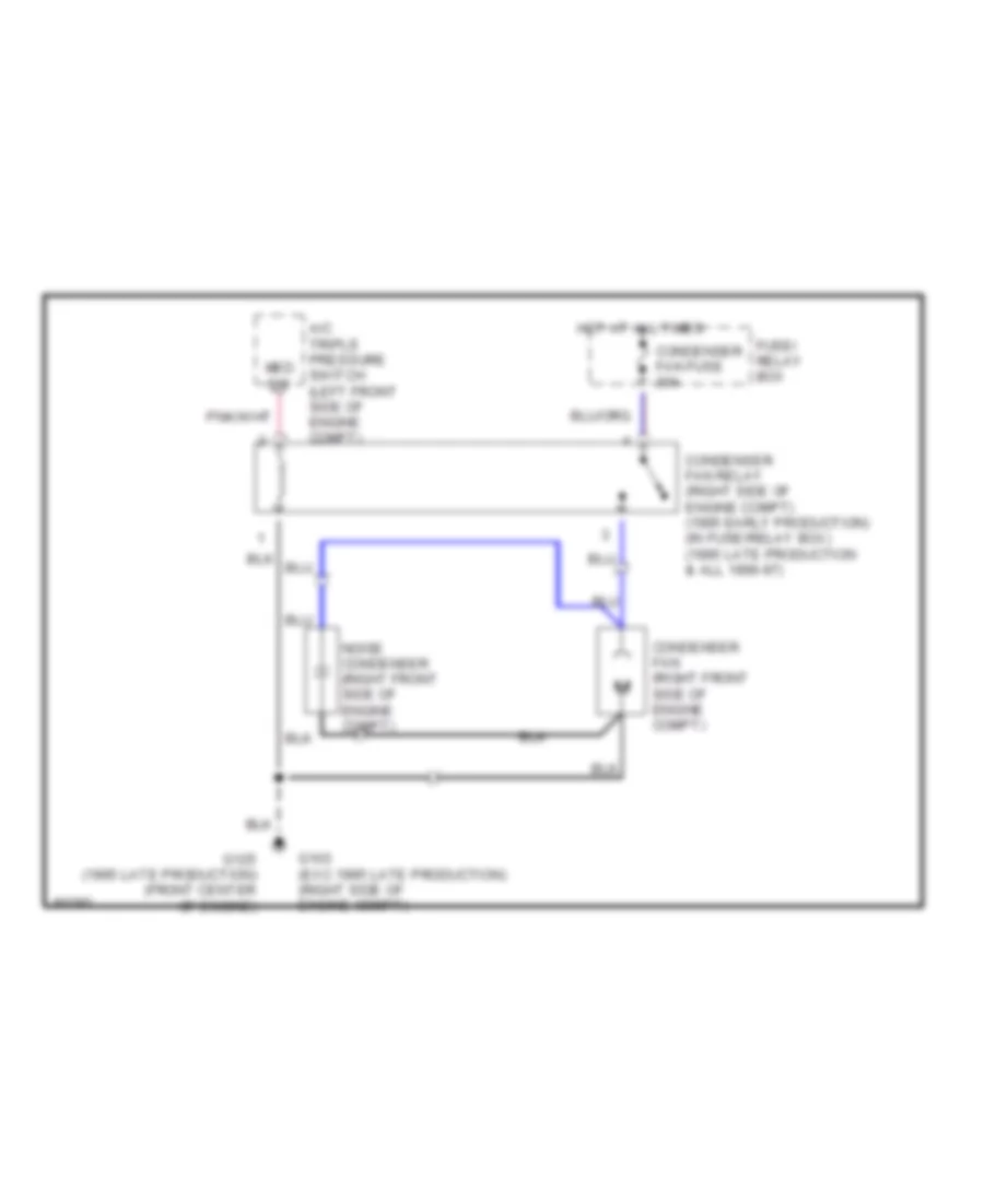 3.2L, Cooling Fan Wiring Diagram for Isuzu Rodeo S 1995