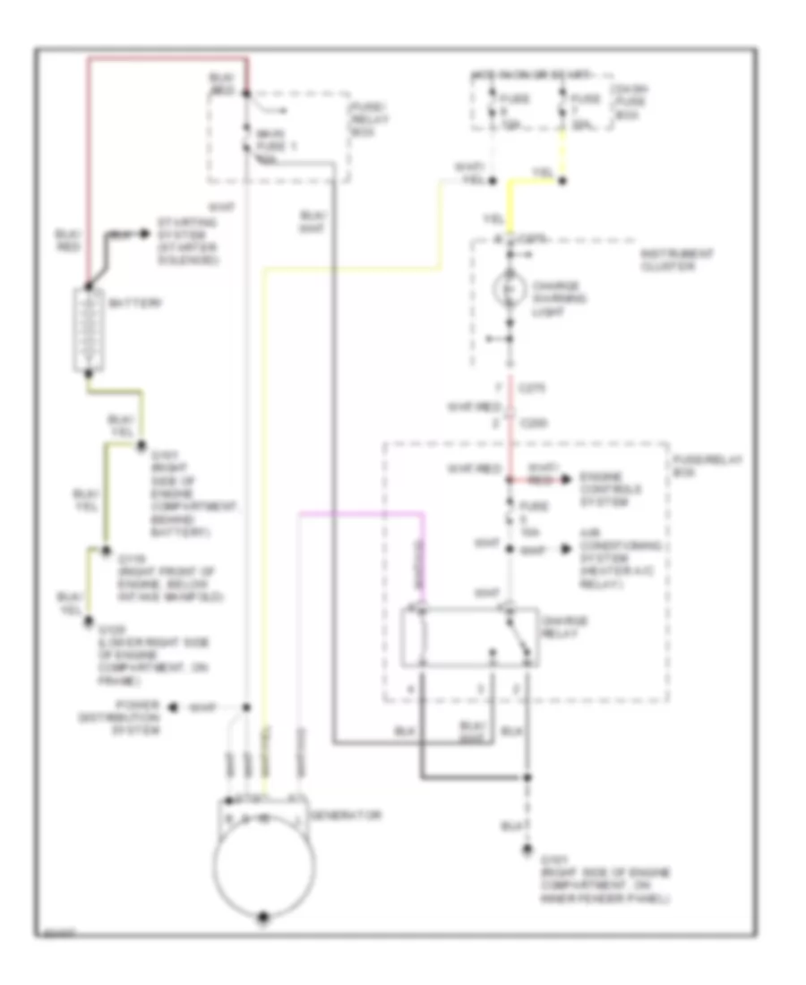 2 6L Charging Wiring Diagram Early Production for Isuzu Rodeo S 1995