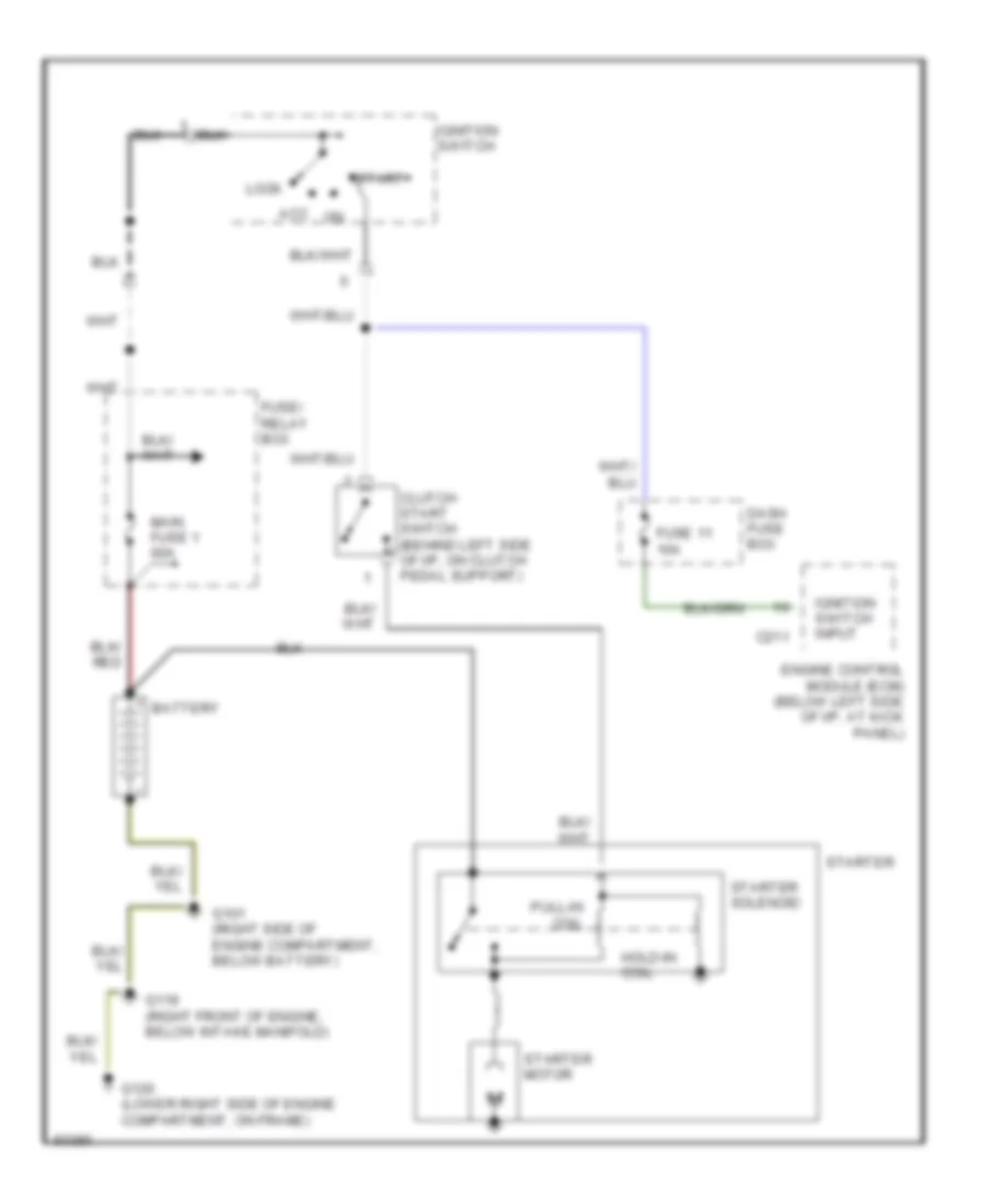 2 6L Starting Wiring Diagram Early Production for Isuzu Rodeo S 1995