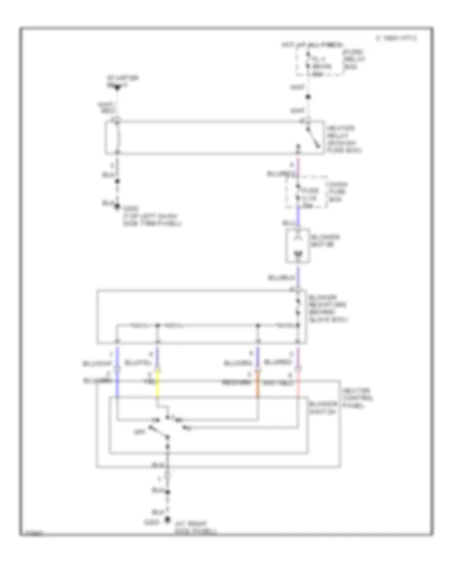 Heater Wiring Diagram for Isuzu Trooper Limited 1995