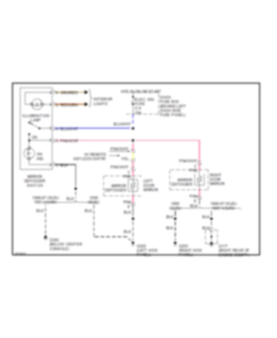 Heated Mirrors Wiring Diagram for Isuzu Trooper Limited 1995