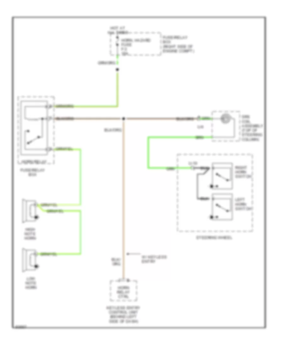 Horn Wiring Diagram for Isuzu Trooper Limited 1995