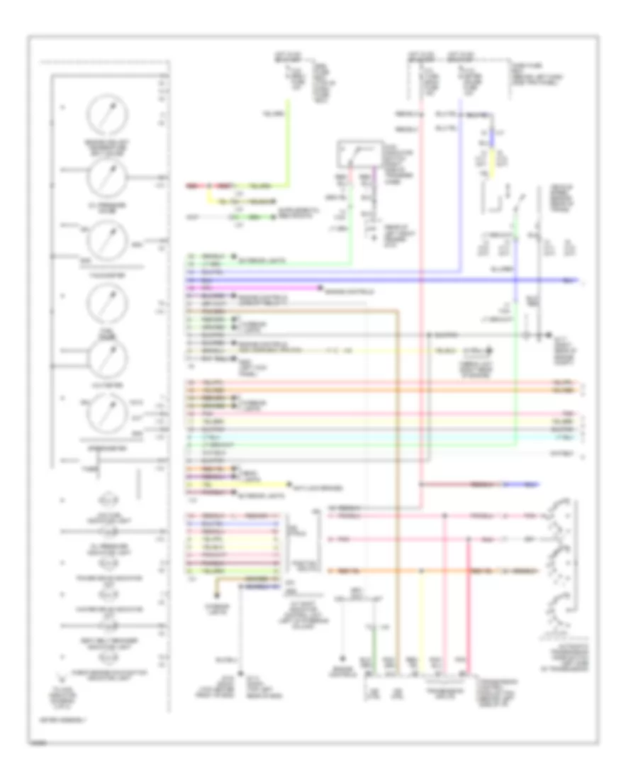 Instrument Cluster Wiring Diagram 1 of 2 for Isuzu Trooper Limited 1995