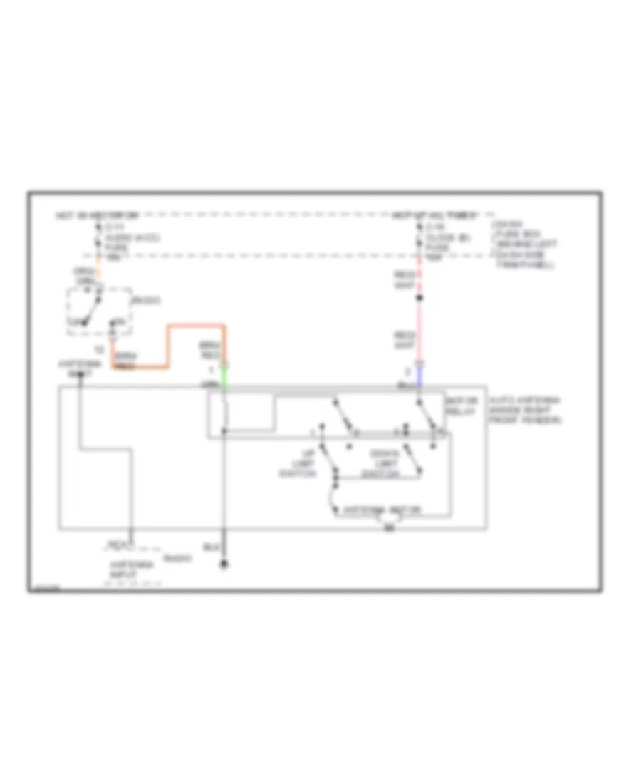 Power Antenna Wiring Diagram for Isuzu Trooper Limited 1995