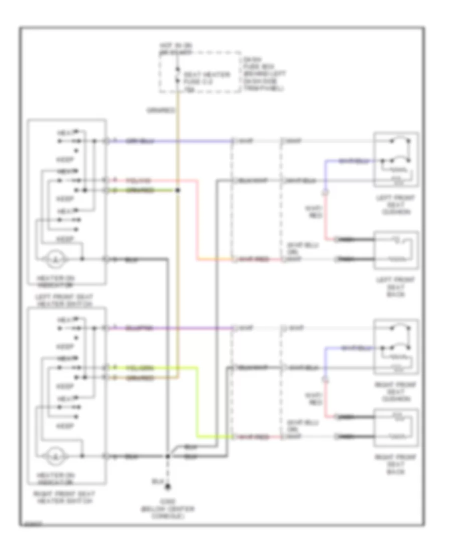 Heated Seats Wiring Diagram for Isuzu Trooper Limited 1995