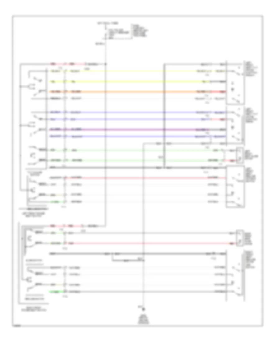 Power Seats Wiring Diagram for Isuzu Trooper Limited 1995