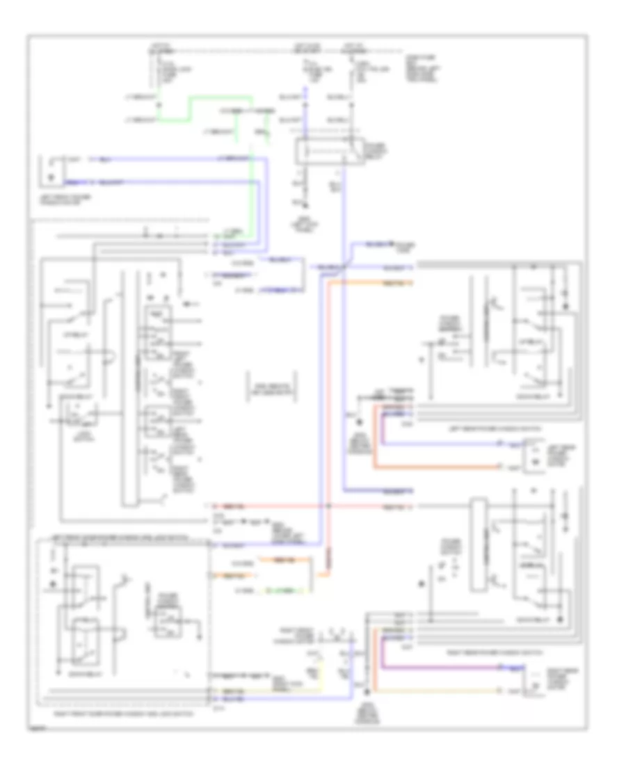 Power Window Wiring Diagram for Isuzu Trooper Limited 1995