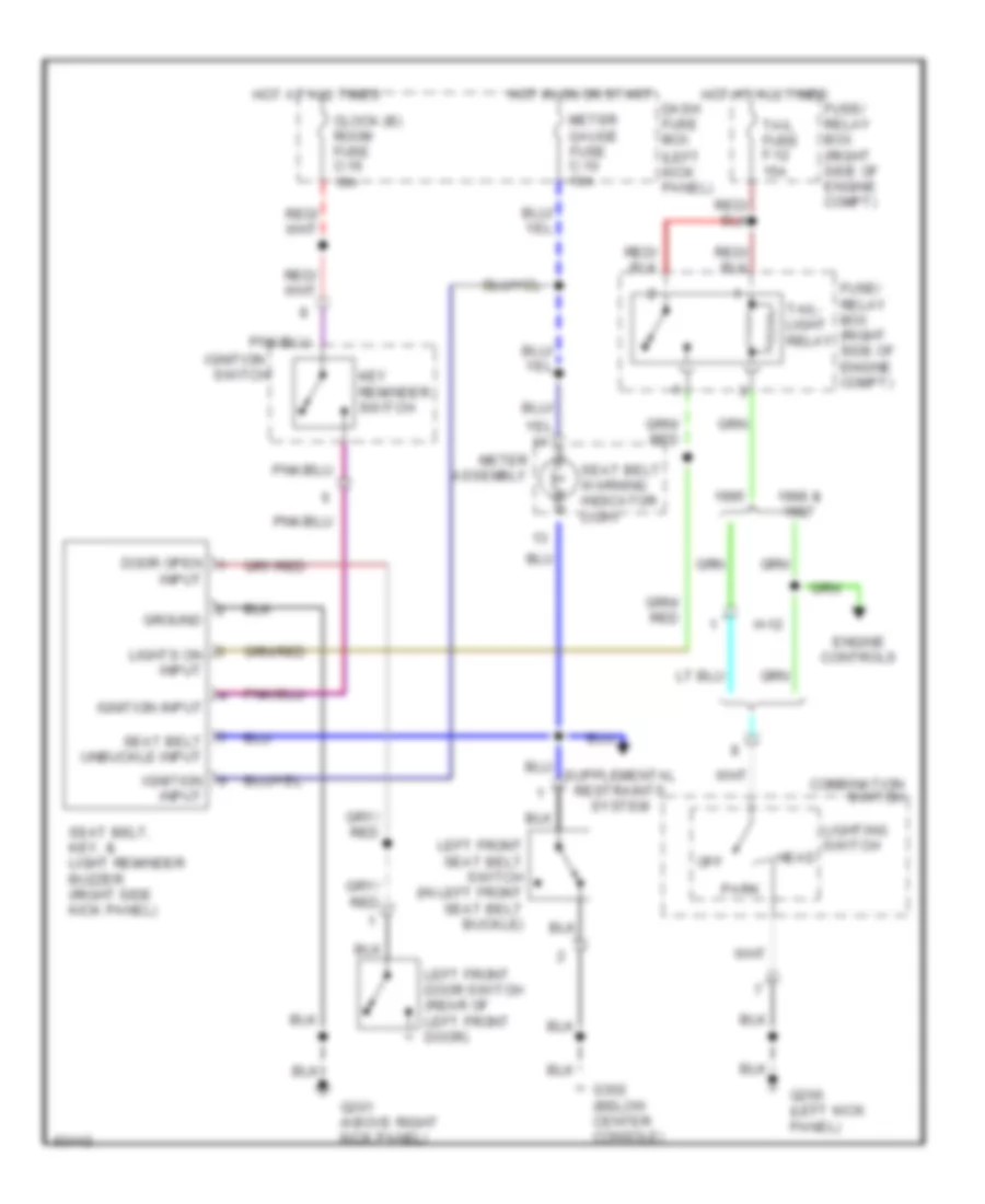 Warning System Wiring Diagrams for Isuzu Trooper Limited 1995