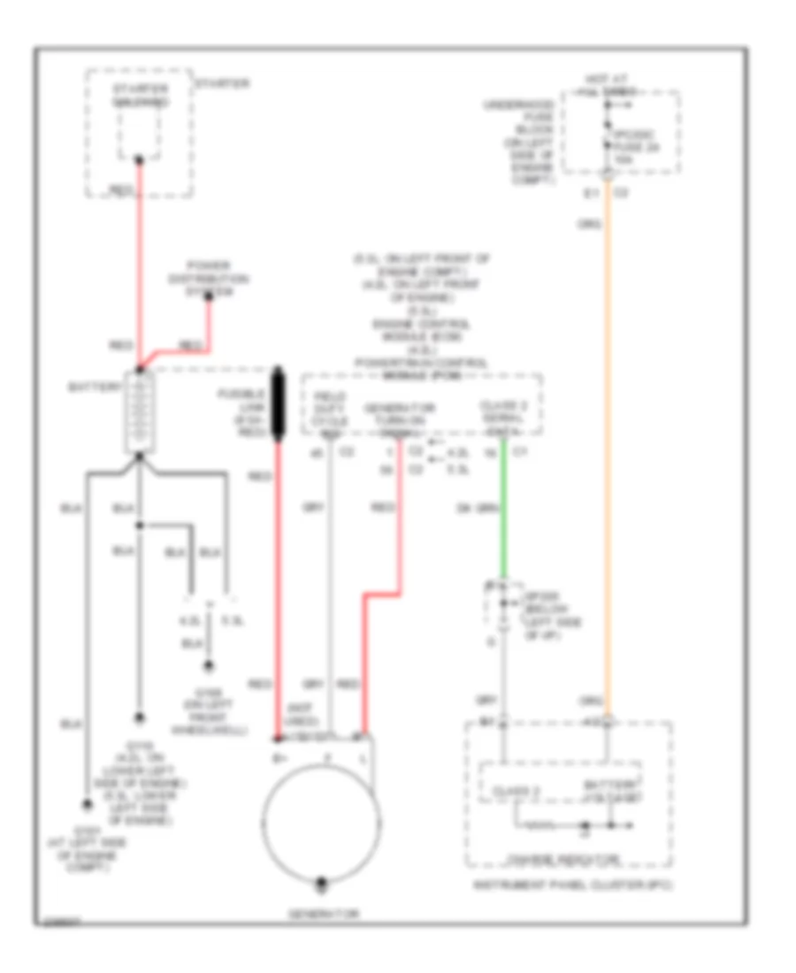 Charging Wiring Diagram for Isuzu Ascender Limited 2006