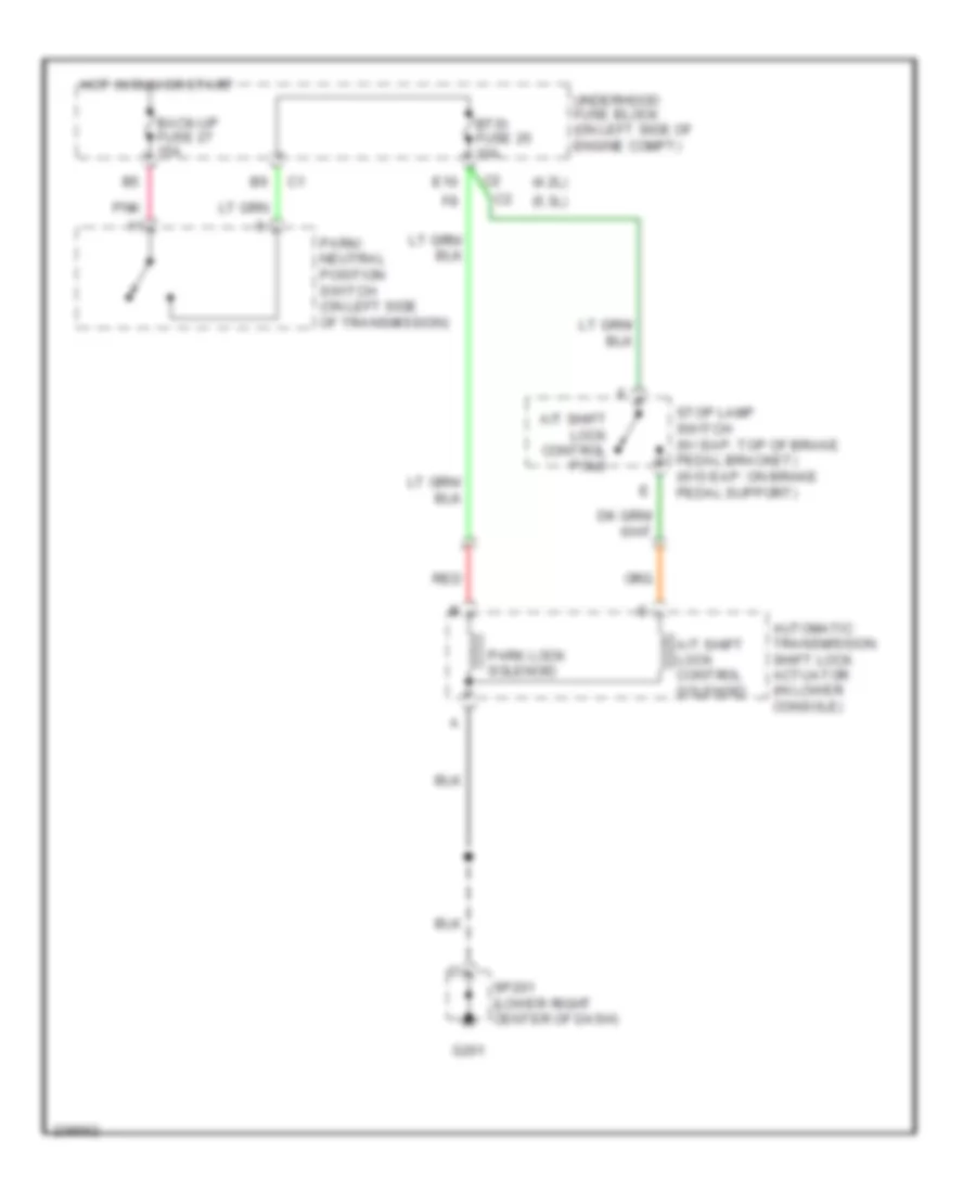 Shift Interlock Wiring Diagram for Isuzu Ascender LS 2006