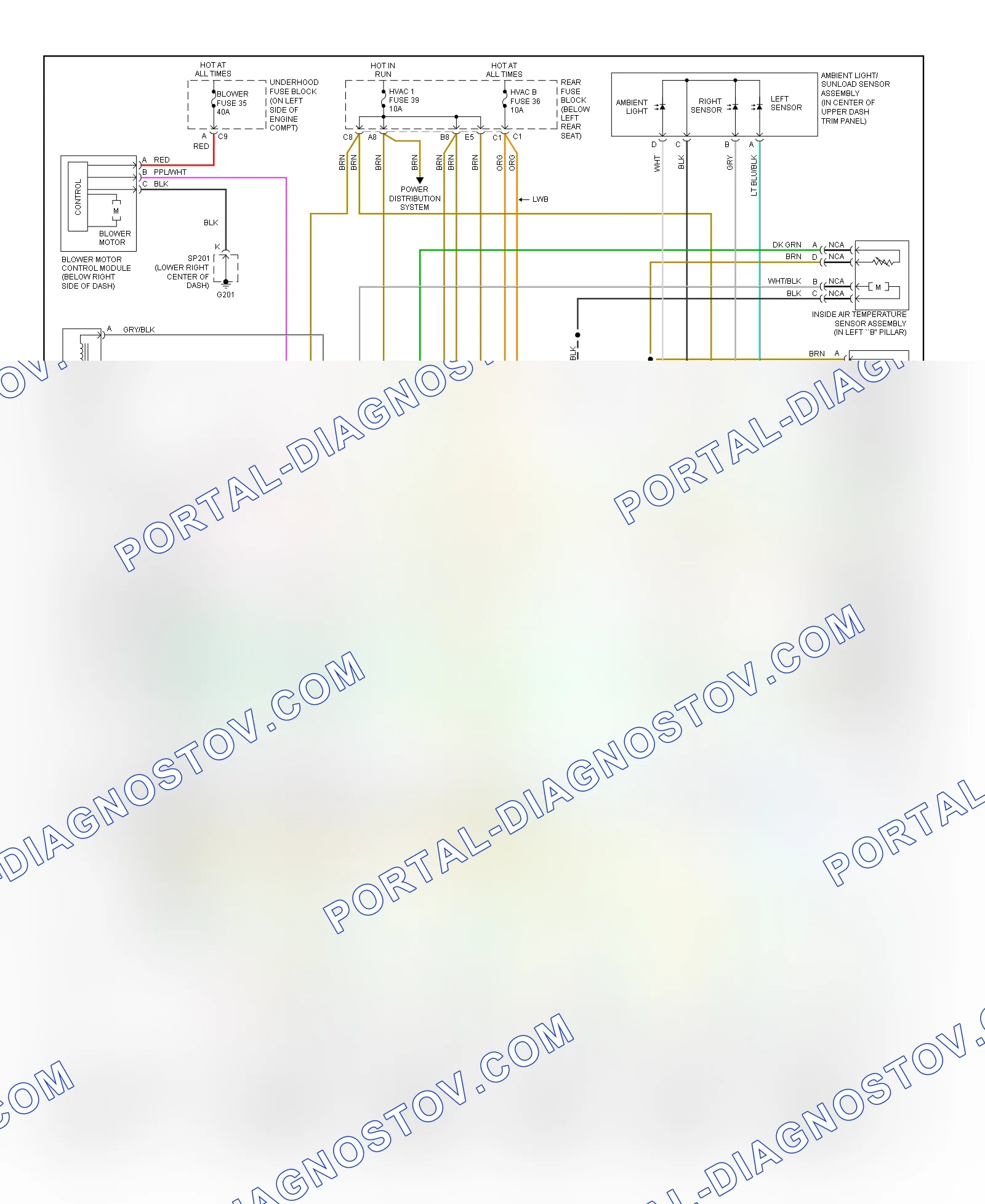 Automatic A C Wiring Diagram 1 of 3 for Isuzu Ascender S 2006