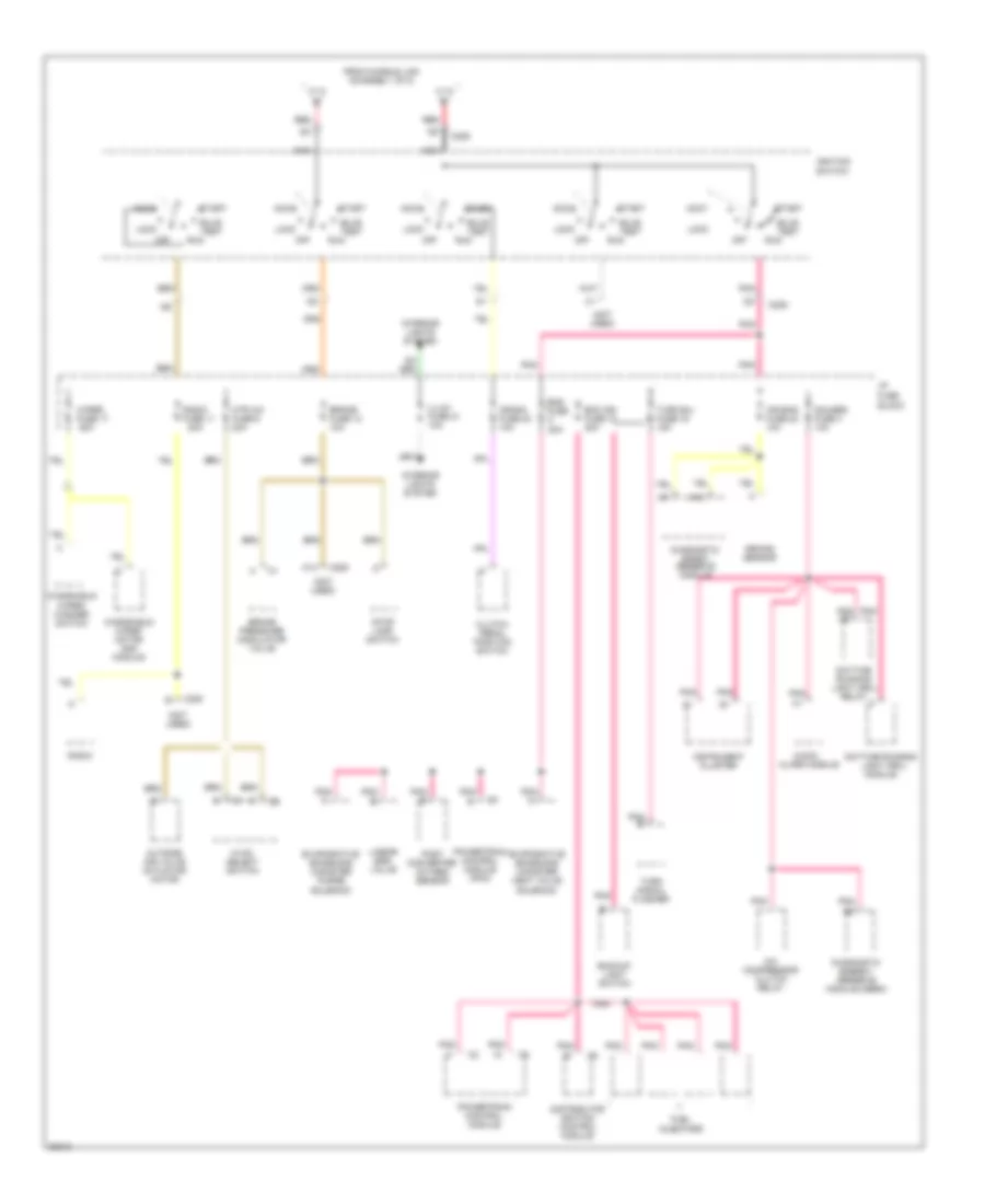 Power Distribution Wiring Diagram 2 of 2 for Isuzu Hombre S 1996