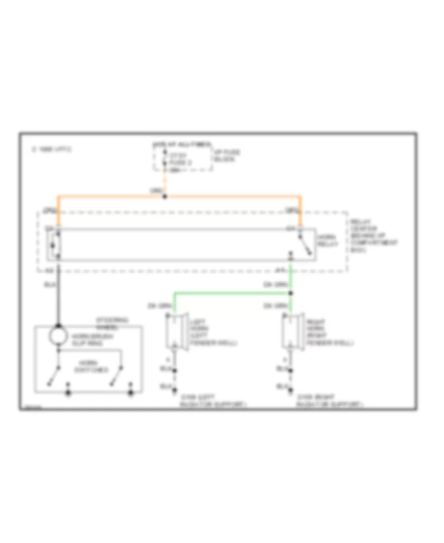 Horn Wiring Diagram for Isuzu Hombre XS 1996