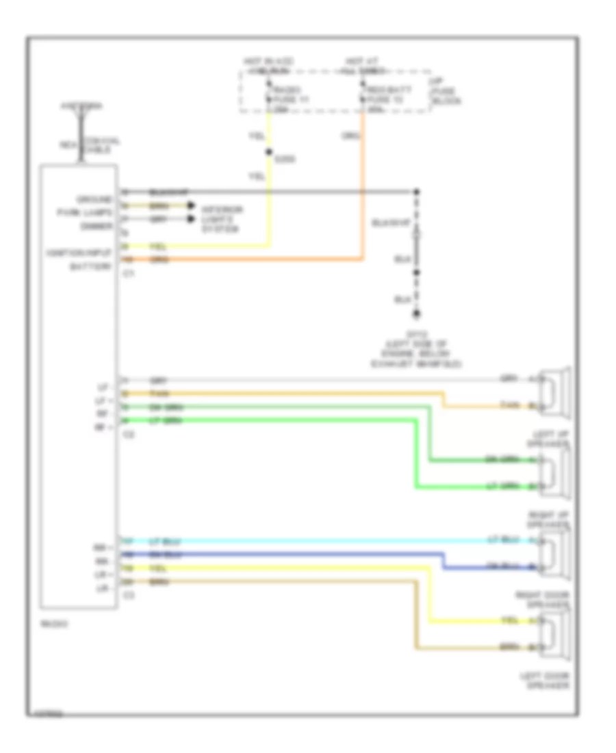Radio Wiring Diagrams for Isuzu Hombre XS 1996