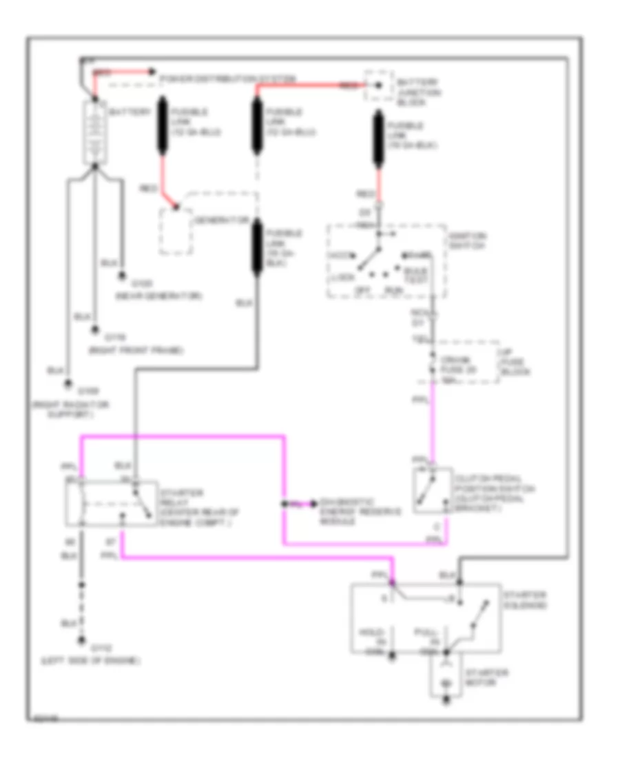 Starting Wiring Diagram for Isuzu Hombre XS 1996