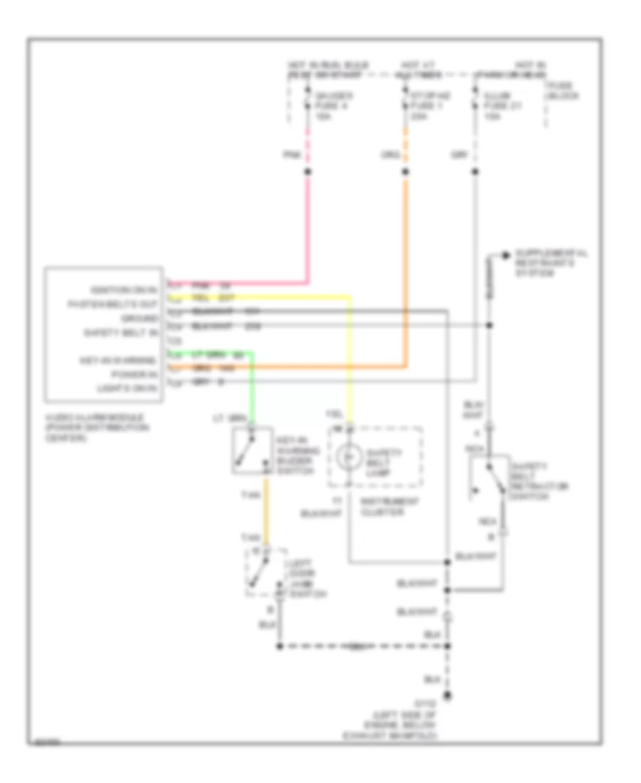 Warning System Wiring Diagrams for Isuzu Hombre XS 1996