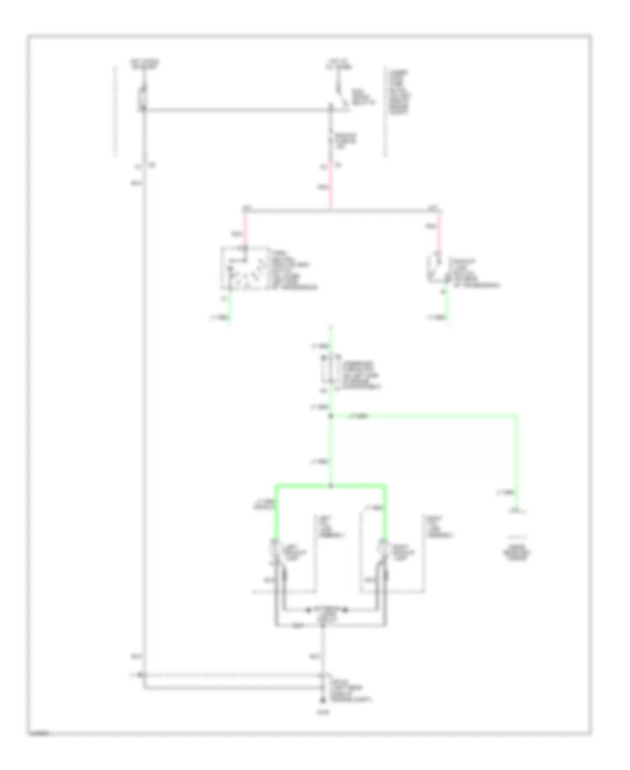 Back up Lamps Wiring Diagram for Isuzu i 280 S 2006