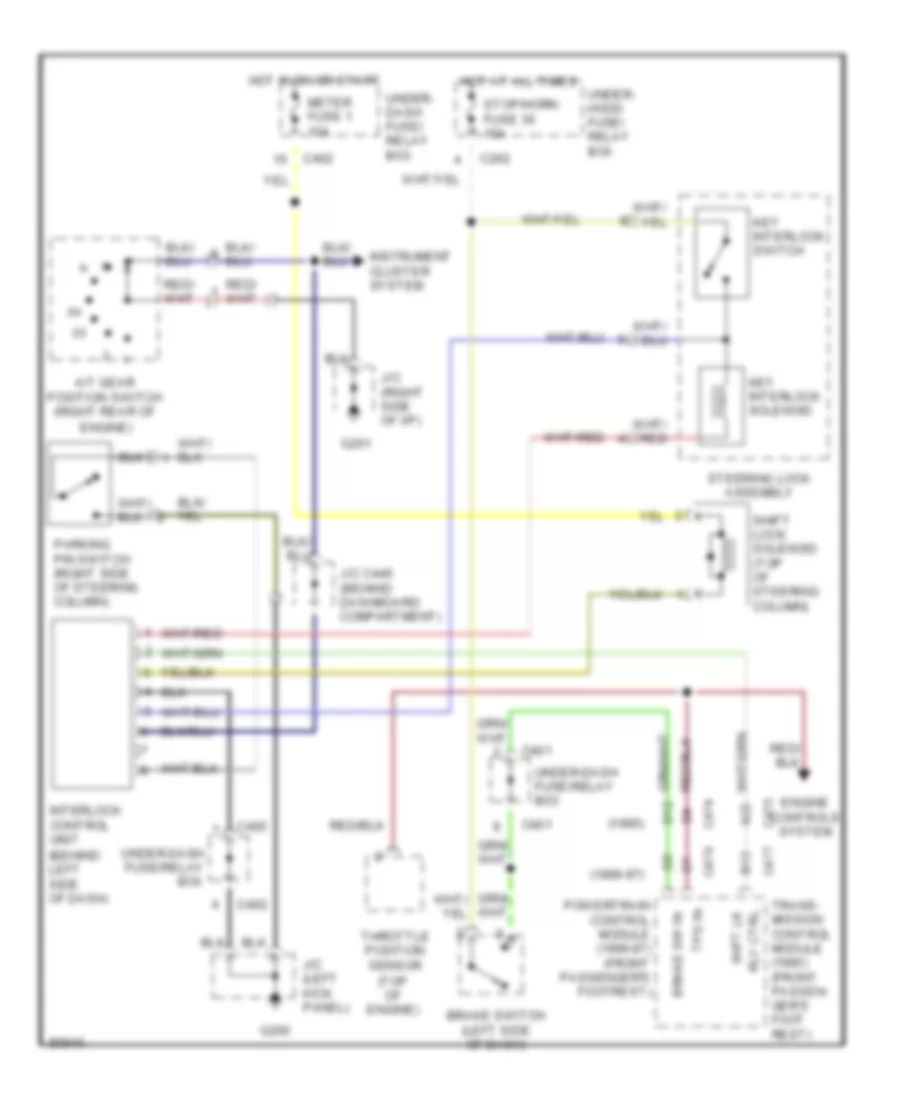 Shift Interlock Wiring Diagram for Isuzu Oasis S 1996