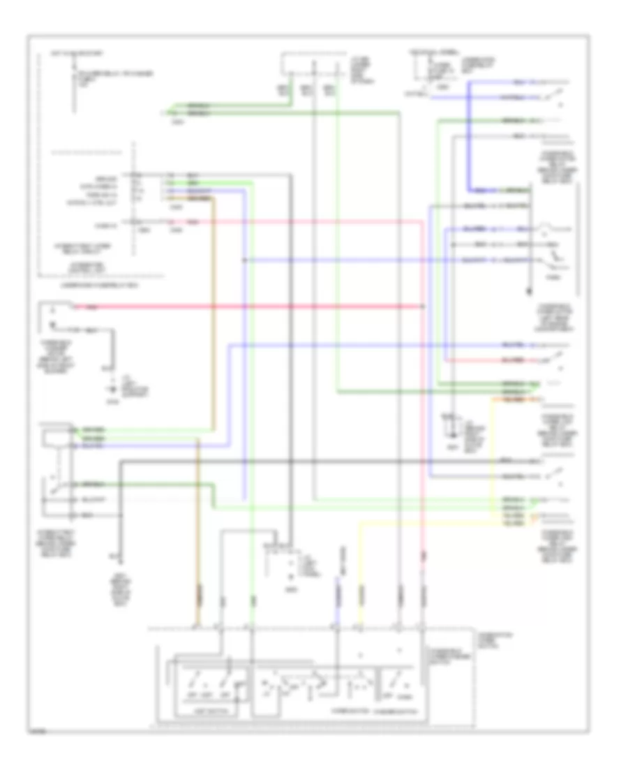Электросхема переднего дворника стеклоочистителя и омывателя для Isuzu Oasis S 1996