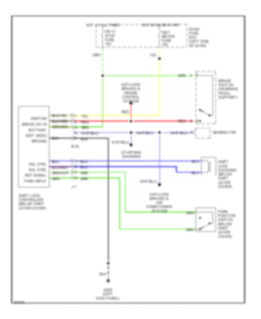 Shift Interlock Wiring Diagram for Isuzu Rodeo LS 1996