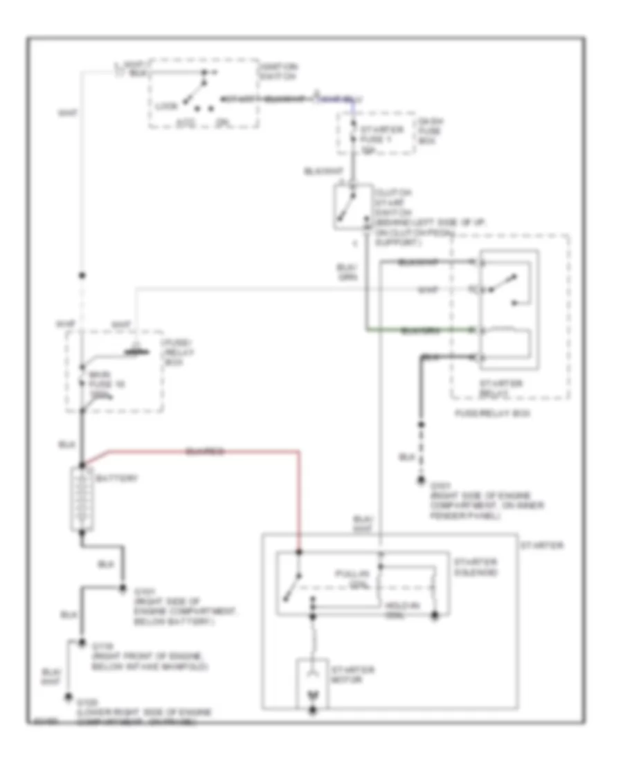 2.6L, Starting Wiring Diagram for Isuzu Rodeo LS 1996