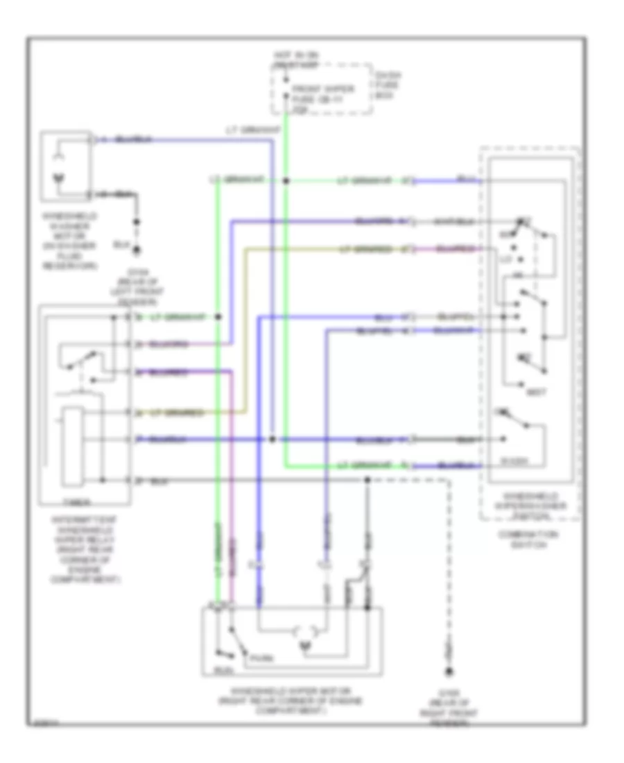Interval WiperWasher Wiring Diagram for Isuzu Rodeo LS 1996