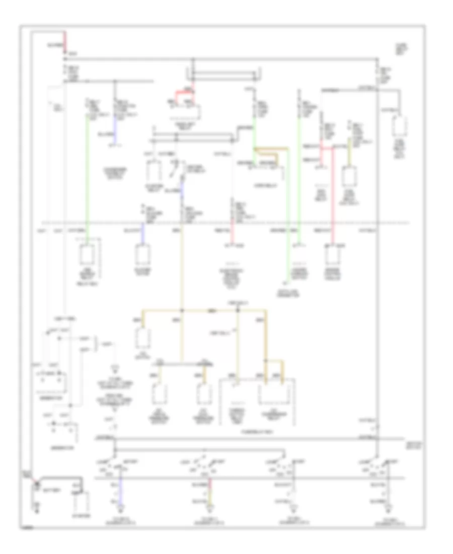 Power Distribution Wiring Diagram 1 of 3 for Isuzu Rodeo S 1996