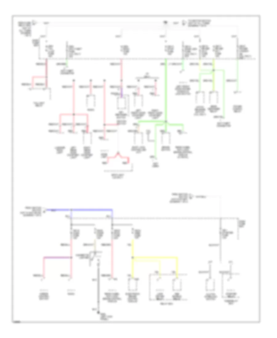 Power Distribution Wiring Diagram (2 of 3) for Isuzu Rodeo S 1996