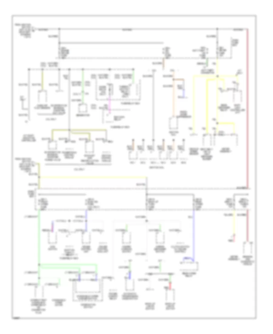 Power Distribution Wiring Diagram 3 of 3 for Isuzu Rodeo S 1996
