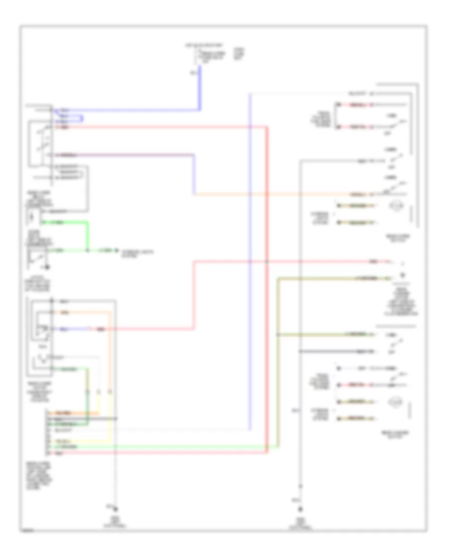 Электросхема заднего стеклоочистителя дворника и омывателя для Isuzu Rodeo S 1996
