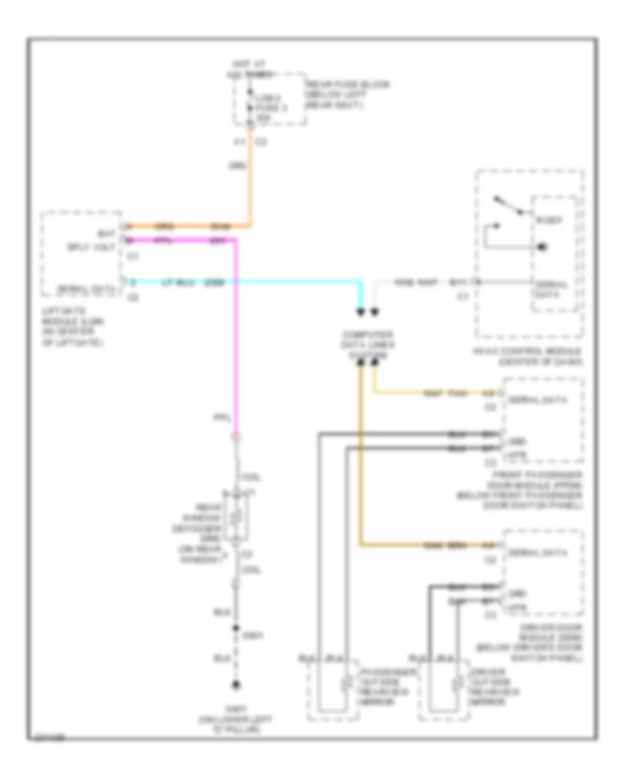 Defoggers Wiring Diagram for Isuzu Ascender S 2007