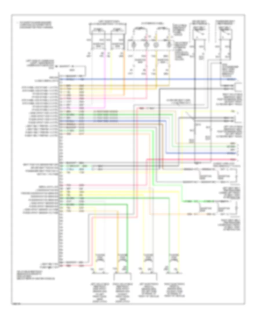 Supplemental Restraints Wiring Diagram 1 of 2 for Isuzu Ascender S 2007