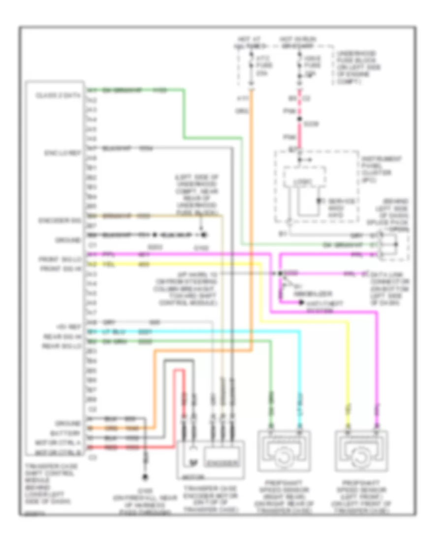 Transfer Case Wiring Diagram Single Speed for Isuzu Ascender S 2007