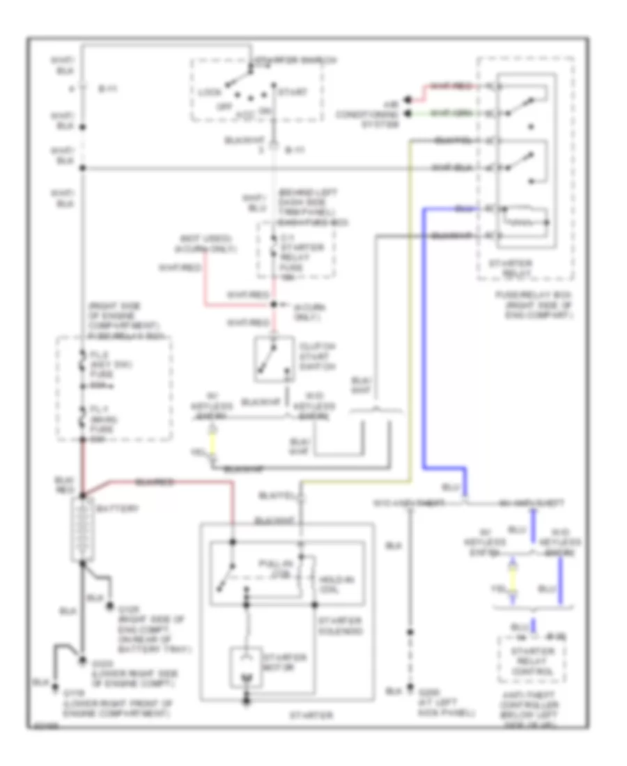 Starting Wiring Diagram, MT for Isuzu Trooper LS 1996