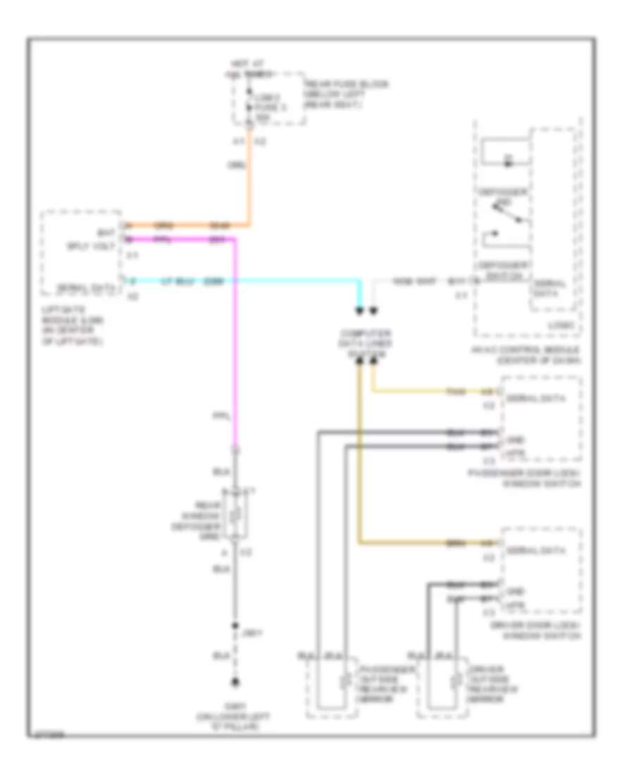 Defoggers Wiring Diagram for Isuzu Ascender LS 2008
