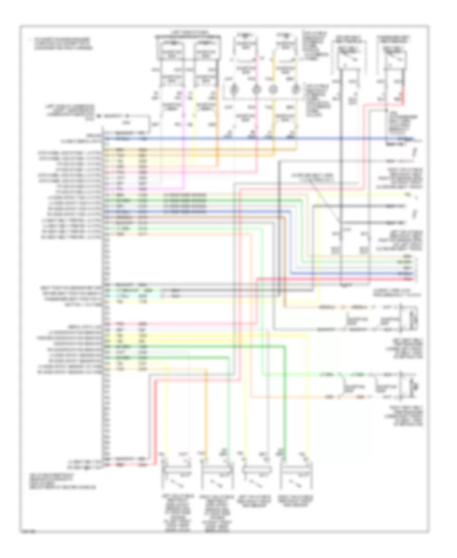 Supplemental Restraints Wiring Diagram 1 of 2 for Isuzu Ascender LS 2008