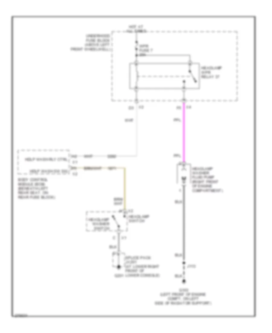 Headlamp Washer Wiring Diagram for Isuzu Ascender LS 2008
