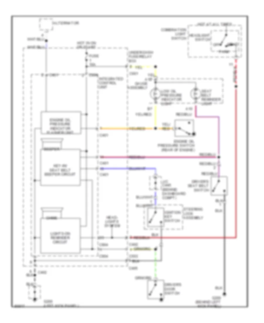 Warning System Wiring Diagrams for Isuzu Oasis LS 1997
