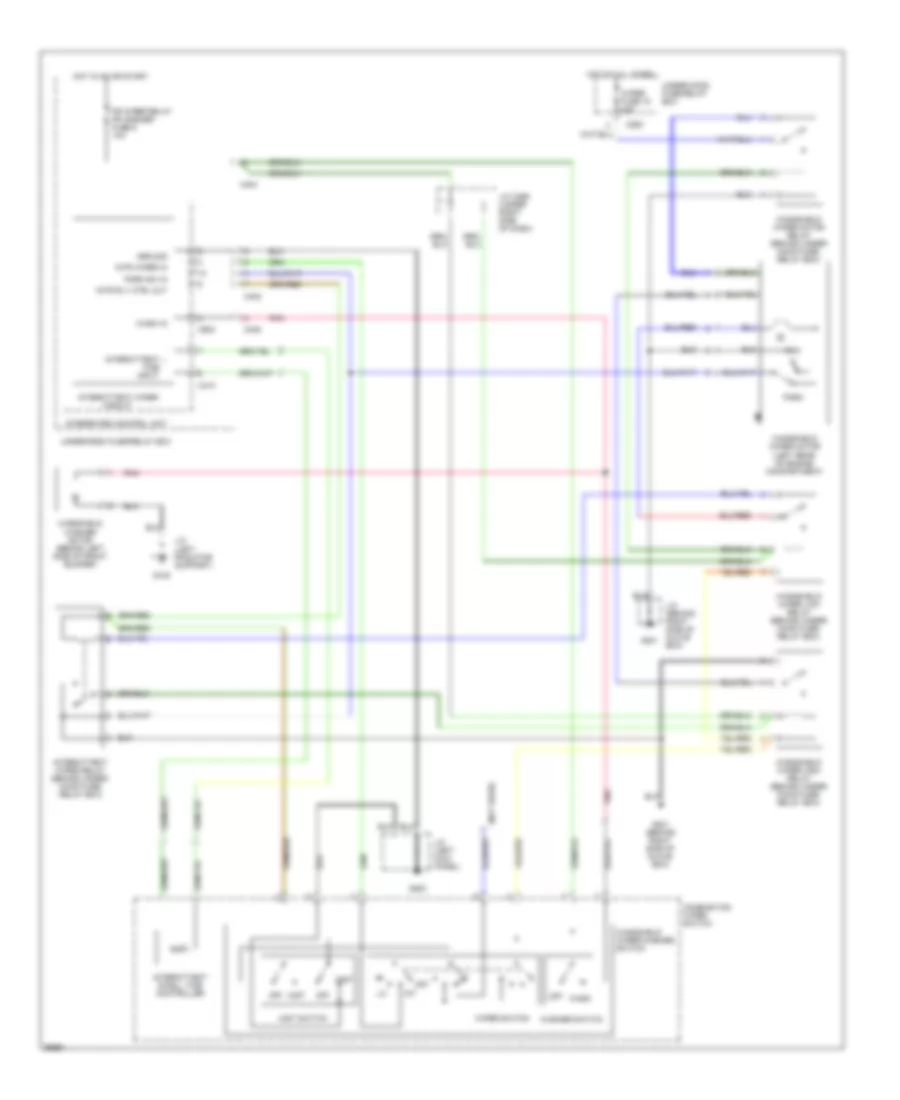 Электросхема переднего дворника стеклоочистителя и омывателя для Isuzu Oasis LS 1997