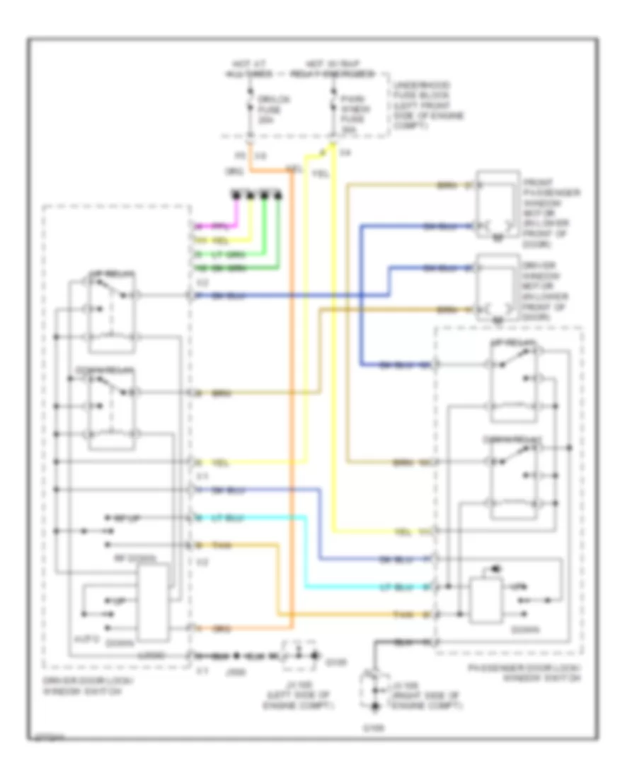 Power Windows Wiring Diagram 2 Door for Isuzu i 290 S 2008