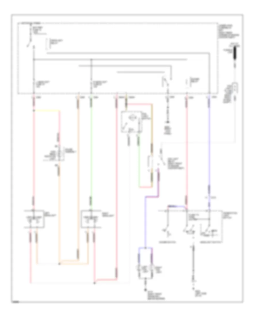 Headlight Wiring Diagram without DRL for Isuzu Oasis S 1997