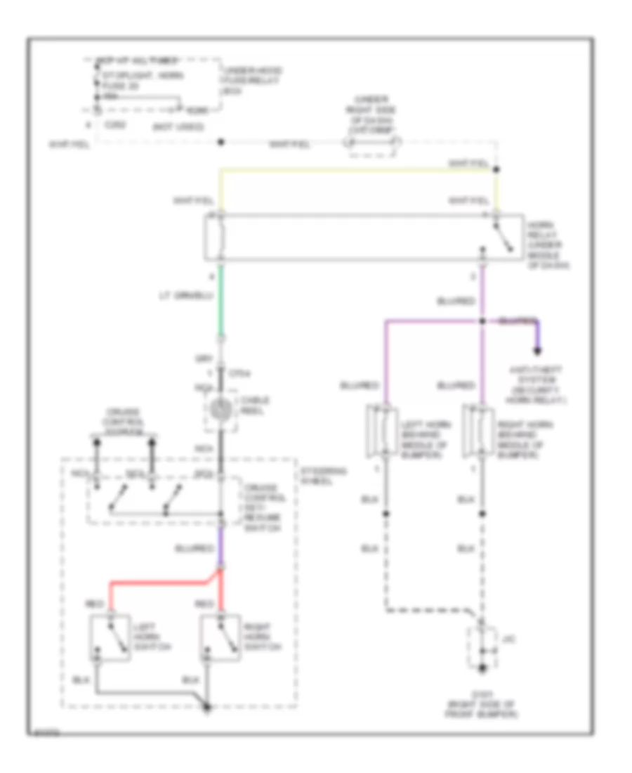 Horn Wiring Diagram for Isuzu Oasis S 1997