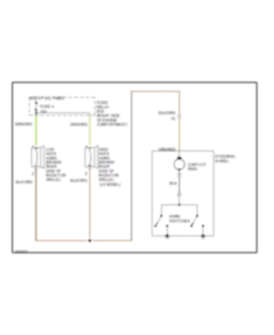 Horn Wiring Diagram for Isuzu Amigo S 1990